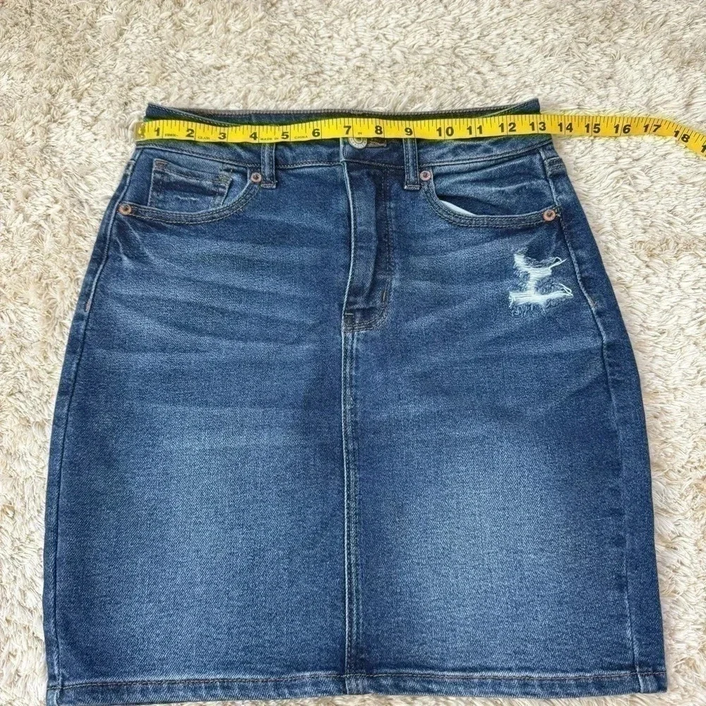 American Eagle Womens Denim  Mom Pencil Skirt size 0